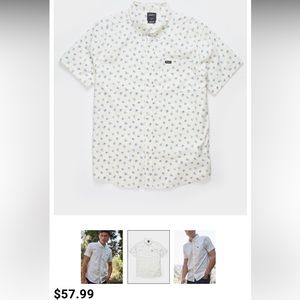 RVCA That’ll Do Print Button Up Shirt BRAND NEW WITH TAGS